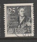 Zweden 1951 - Christopher Polheim - Engineer, Postzegels en Munten, Postzegels | Europa | Scandinavië, Zweden, Ophalen, Gestempeld