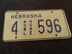 Kentekenplaat licenseplate Nebraska Mobil Home 2 USA, Auto's, Gebruikt, Ophalen of Verzenden
