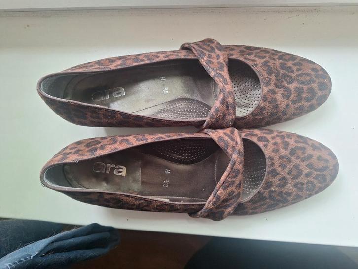 Pumps tijgerprint Ara maat 8,5 H / 42 H, Kleding | Dames, Schoenen, Zo goed als nieuw, Instappers, Bruin, Ophalen of Verzenden