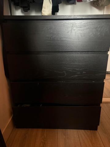 Zwarte ikea Malm kast - afbeelding 2