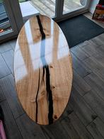 Eiken Epoxy Salontafel met Matrix Poot - 145x60cm, Ophalen, 100 tot 150 cm, 50 tot 100 cm, Zo goed als nieuw