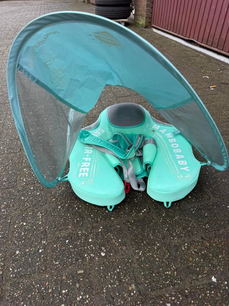 Mambobaby Baby Zwemfloat met Zonnekap, Kinderen en Baby's, Ophalen of Verzenden, Zo goed als nieuw, Jongetje of Meisje, Zwem-accessoire