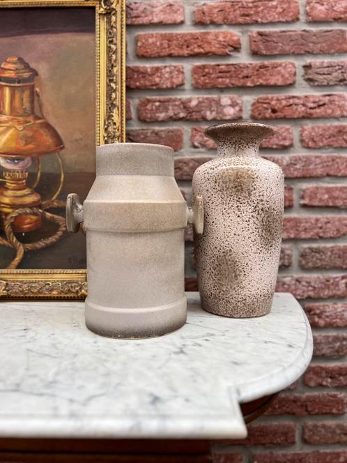 vintage west germany vazen, Huis en Inrichting, Woonaccessoires | Vazen, Zo goed als nieuw, Minder dan 50 cm, Aardewerk of Porselein