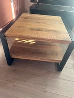 Gratis vierkante salontafel hout/metaal, Huis en Inrichting, Tafels | Salontafels, Ophalen, Gebruikt, Vierkant, 50 tot 100 cm