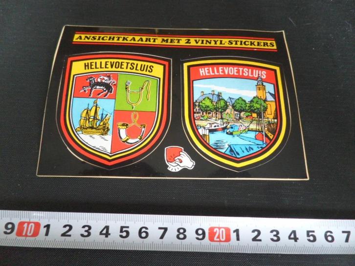 sticker ansicht set vinyl hellevoetsluis, Verzamelen, Stickers, Zo goed als nieuw, Bedrijf of Vereniging, Ophalen