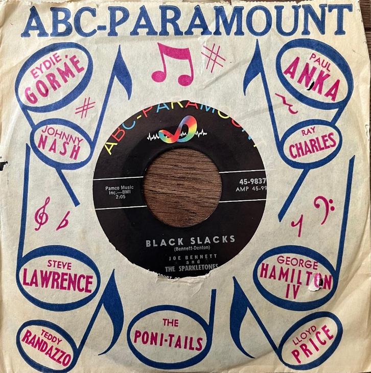 Single The Sparkletones – Black Slacks / Boppin' Rock Boogie, Cd's en Dvd's, Vinyl Singles, Gebruikt, Single, Overige genres, 7 inch