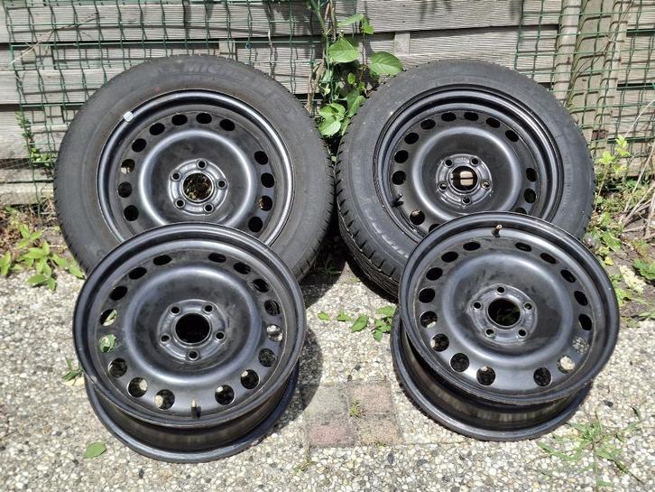 set 16 inch STALEN VELGEN VOOR OPEL, 6½ J, 5x110, Auto-onderdelen, Banden en Velgen, Velg(en), Winterbanden, 16 inch, 205 mm, Personenwagen
