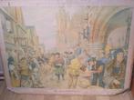 schoolplaat "een stad in de middeleeuwen", Ophalen, Geschiedenis