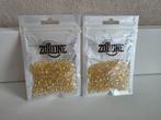 Zolione strass steentjes goudkleurig AB - 2 zakjes NIEUW, Ophalen of Verzenden, Nieuw, Kraal