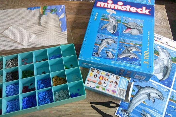 MINISTECK dolfijnen met sorteerdoos, Hobby en Vrije tijd, Ministeck, Gebruikt, Overige typen, Ophalen of Verzenden