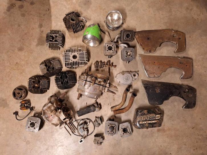 partij Kreidler onderdelen schuurvondst 4 bak blok rmc rm, Fietsen en Brommers, Brommeronderdelen | Kreidler, Gebruikt, Overige typen