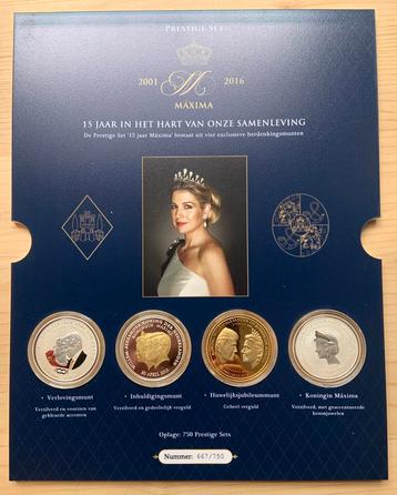 4 penningen koningin Maxima beschikbaar voor biedingen
