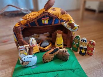 Vintage complete antroposofische kerststal vingerpoppetjes beschikbaar voor biedingen