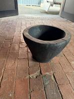 Houten Bloempot / Plantenbak - Zwart, Ophalen, Overige materialen, Gebruikt, Rond