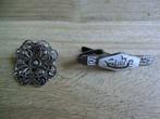 Zilveren Siam Sterling dasklem en fraaie antieke dasklem, Ophalen of Verzenden, Zilver