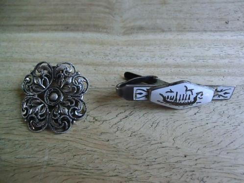 Zilveren Siam Sterling dasklem en fraaie antieke dasklem, Sieraden, Tassen en Uiterlijk, Antieke sieraden, Zilver, Ophalen of Verzenden