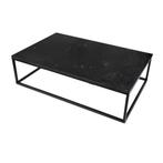Loodzware zwarte marmeren salontafel - 125x75, Huis en Inrichting, Tafels | Salontafels, Ophalen, Gebruikt, 100 tot 150 cm, 50 tot 100 cm