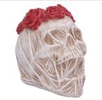 Gothic Schedel met Sluier & Rode Rozen - 11.5cm, Ophalen of Verzenden, Nieuw, Fantasy