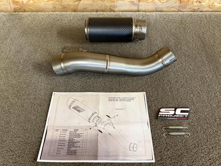 SC Project CR-T carbon uitlaat demper Aprilia RSV4 2018-2020, Motoren, Onderdelen | Overige, Nieuw, Verzenden