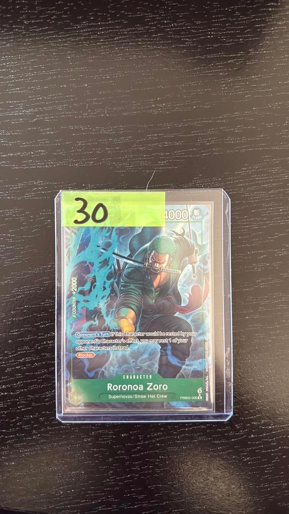 One piece roronoa zoro prb02-006, Ophalen of Verzenden, Zo goed als nieuw