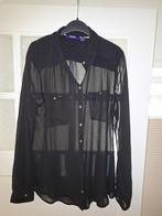 Zwarte transparante blouse Mexx 40, Ophalen of Verzenden, Gedragen, Maat 38/40 (M), Zwart