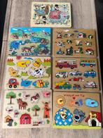 Houten Puzzels - 7 stuks - Educatief Speelgoed, 2 tot 4 jaar, Gebruikt, 10 tot 50 stukjes, Ophalen of Verzenden