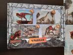 Dino puzzels 4 in 1 met 49 tot 80 stukjes voor 4 jaar en oud, Ophalen of Verzenden, Meer dan 50 stukjes, Zo goed als nieuw, 4 tot 6 jaar