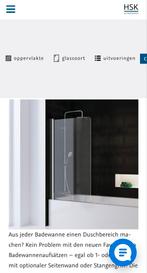 HSK Badvouwwand - Mat Aluminium - 1000x1400mm, Ophalen, Nieuw