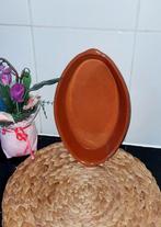 Oval oven schaal terracotta aardewerk geglazuurd, Overige materialen, Ophalen of Verzenden, Zo goed als nieuw