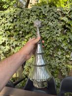 Zilveren glazen kerstboom decoratie met ster – vintage stijl, Ophalen