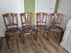 Prachtige donker eiken eetkamerstoelen, nette houten stoelen, Huis en Inrichting, Stoelen, Ophalen, Gebruikt, Bruin, Onbekend