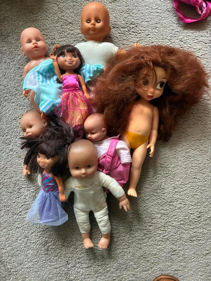 Diverse verzameling poppen, Kinderen en Baby's, Speelgoed | Poppen, Gebruikt, Babypop, Ophalen of Verzenden