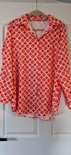 Oranje blouse stippen. Mt L, Kleding | Dames, Blouses en Tunieken, Ophalen of Verzenden, Zo goed als nieuw, Maat 38/40 (M), Oranje