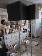Mooie lamp zwart/ zilver met decoratief plateau, Ophalen, Zo goed als nieuw, Minder dan 100 cm