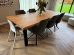 Eettafel massief eikenhout 240x100, Huis en Inrichting, Tafels | Eettafels, Ophalen, Eikenhout, 200 cm of meer, 50 tot 100 cm