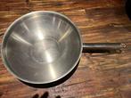 Wokpan Demeyere 34 cm, Ophalen, Zo goed als nieuw, Rvs, Wok