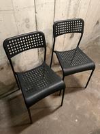 Twee Adde IKEA stoelen, Huis en Inrichting, Kunststof, Twee, Zwart, Ophalen of Verzenden