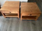 2 teak houten salontafels 60x60, Huis en Inrichting, Tafels | Salontafels, Ophalen, Gebruikt, 50 tot 100 cm, 50 tot 100 cm