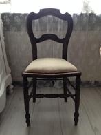 Brocante oud houten stoel - stoeltje - eetkamerstoel, Huis en Inrichting, Brocante, Gebruikt, Bruin, Hout