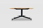 Marmer en staal salontafel design CARLO RATTI Italiaans jr60, 50 tot 100 cm, Ophalen of Verzenden, Zo goed als nieuw, Rechthoekig