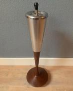 Staande asbak teak aluminium vintage retro, Ophalen, Gebruikt, Onbekend, Onbekend