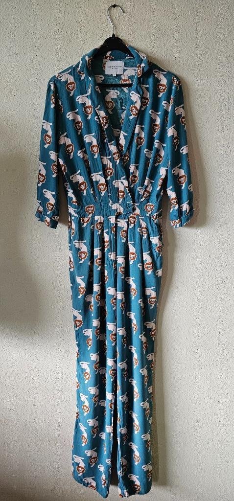 blauw jumpsuit van fabienne chapot maat m (27725), Kleding | Dames, Jumpsuits, Zo goed als nieuw, Maat 42/44 (L), Blauw, Ophalen of Verzenden