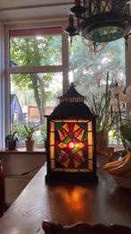 Prachtige glas in lood lantaarn, Antiek en Kunst, Curiosa en Brocante, Ophalen
