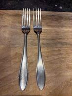 Zilver bestek 2 vorken 2e gehalte Nederland., Ophalen of Verzenden, Zilver