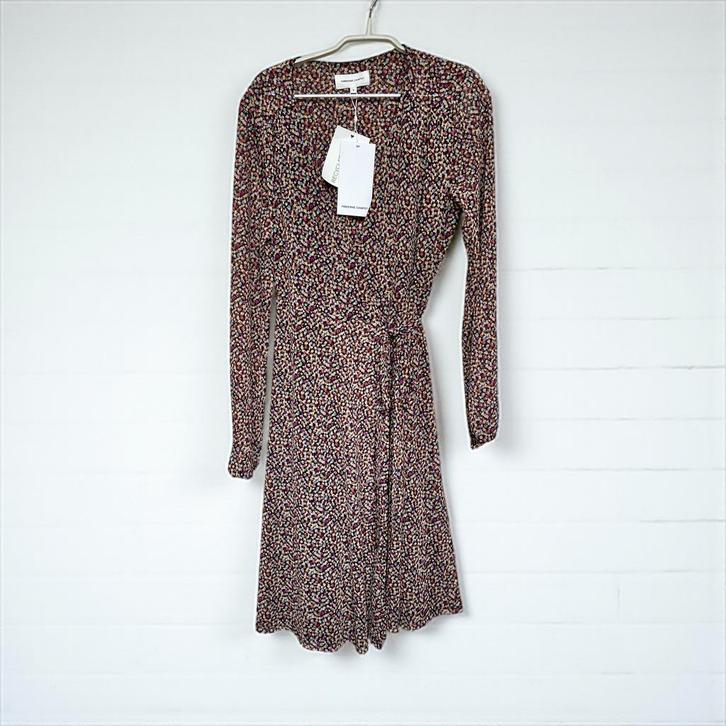 NWT Fabienne Chapot Jurk Maat S Zwart Multi Bloemen Melissa, Kleding | Dames, Jurken, Nieuw, Maat 36 (S), Zwart, Onder de knie