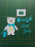 J3 Stansjes witte beer met blauw waslijntje en tekst, Hobby en Vrije tijd, Ophalen of Verzenden, Nieuw, Overige thema's, Overige typen