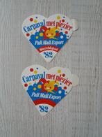 2 stickers Carnaval met plezier '82 Pall Mall Export, Overige typen, Ophalen of Verzenden, Zo goed als nieuw