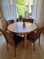 Houten (nieuw grenen) eettafel rond, Ophalen, Gebruikt, Rond, Vier personen