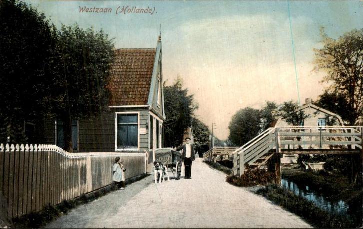 Westzaan, Verzamelen, Ansichtkaarten | Nederland, Gelopen, Noord-Holland, Voor 1920, Ophalen of Verzenden