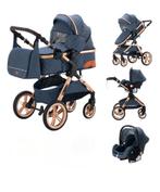 YAZOCO 3-in-1 Kinderwagen - Blauw - zo goed als nieuw., Gebruikt, Combiwagen, Verstelbare duwstang, Ophalen